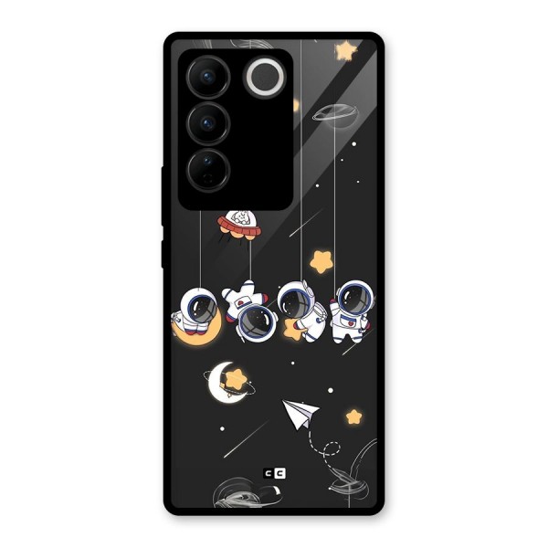 Hanging Astronauts Glass Back Case for Vivo V27