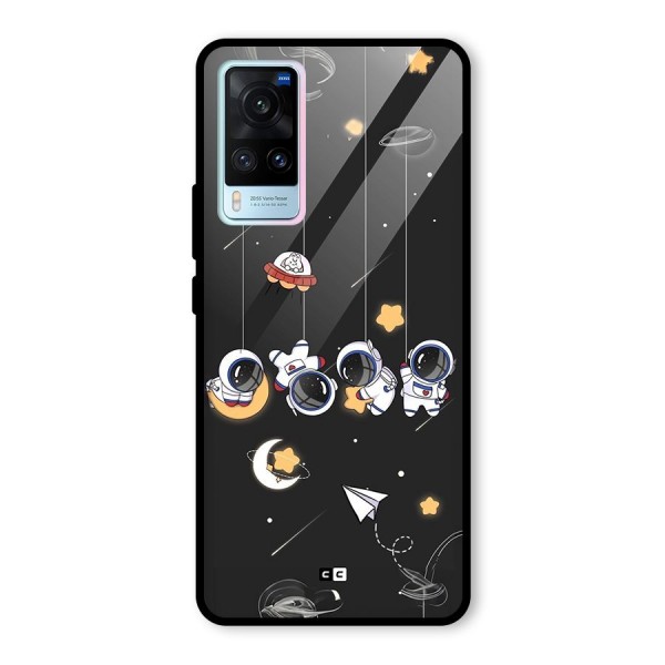 Hanging Astronauts Glass Back Case for Vivo X60