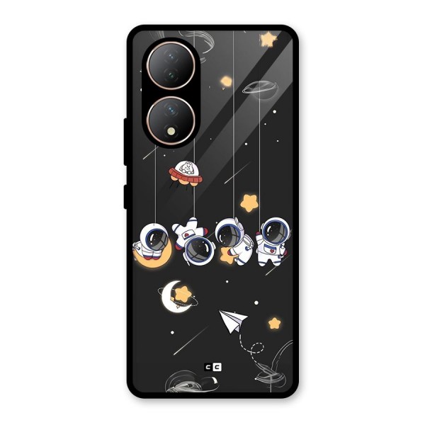 Hanging Astronauts Glass Back Case for Vivo Y100A