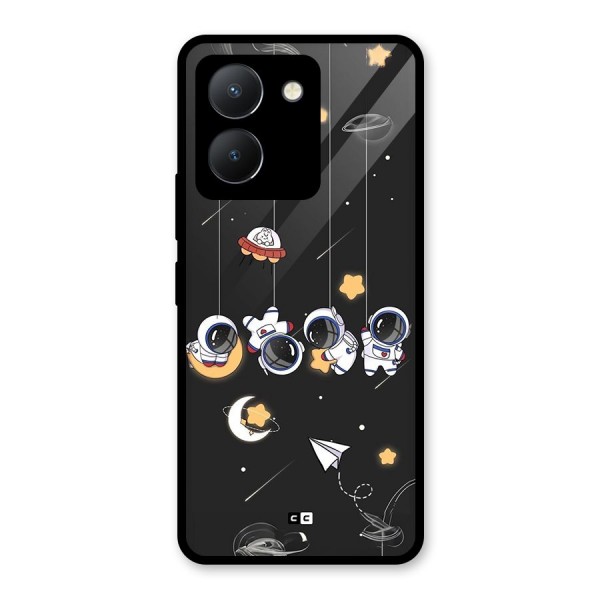 Hanging Astronauts Glass Back Case for Vivo Y36