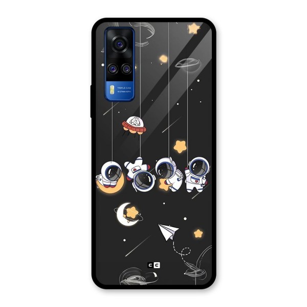 Hanging Astronauts Glass Back Case for Vivo Y51