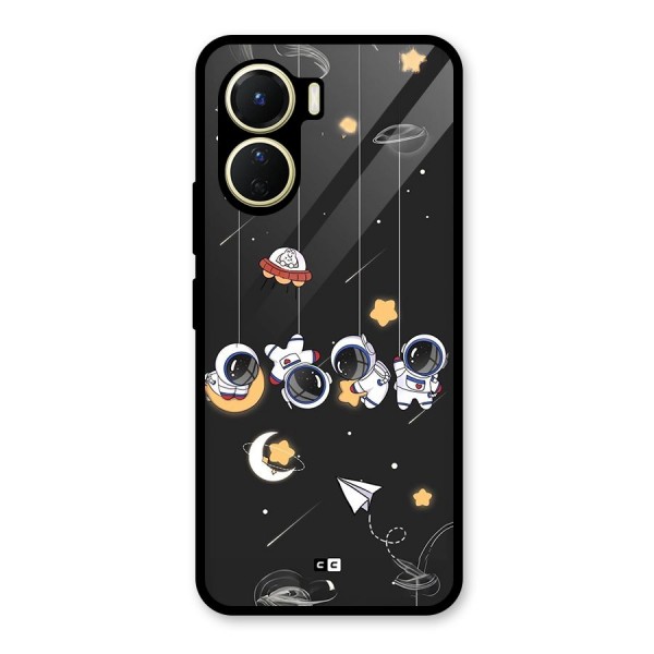 Hanging Astronauts Glass Back Case for Vivo Y56