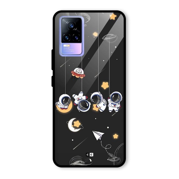 Hanging Astronauts Glass Back Case for Vivo Y73