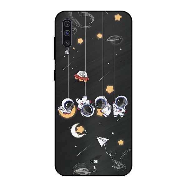 Hanging Astronauts Metal Back Case for Galaxy A50s