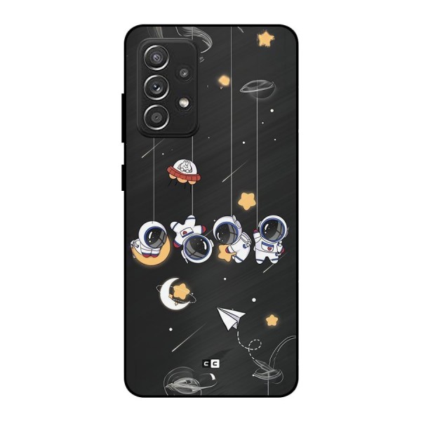 Hanging Astronauts Metal Back Case for Galaxy A52