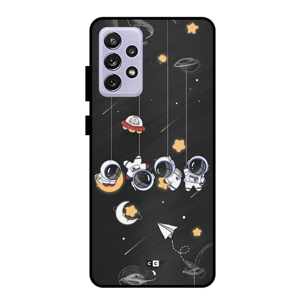 Hanging Astronauts Metal Back Case for Galaxy A72