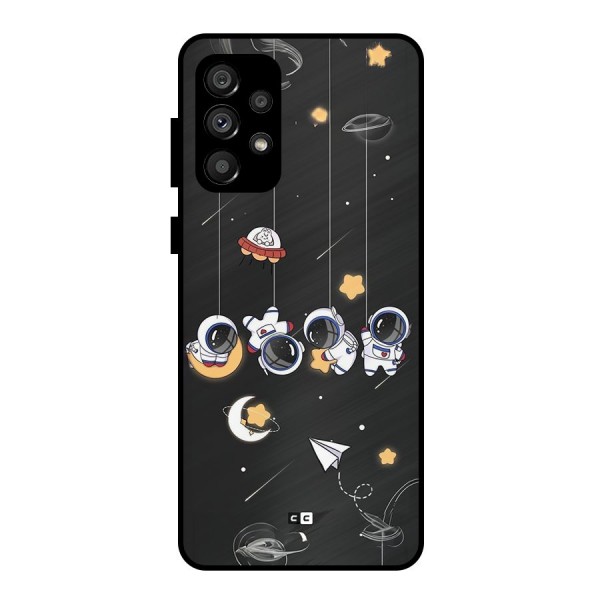 Hanging Astronauts Metal Back Case for Galaxy A73 5G