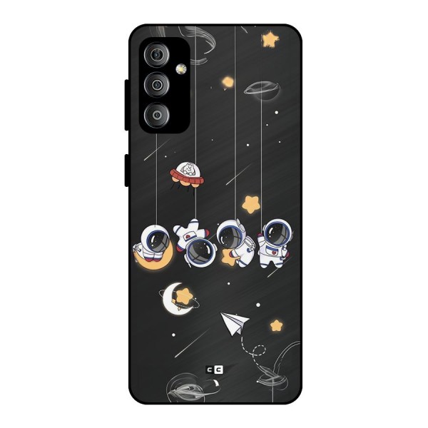 Hanging Astronauts Metal Back Case for Galaxy F23