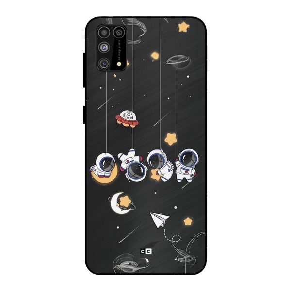 Hanging Astronauts Metal Back Case for Galaxy F41