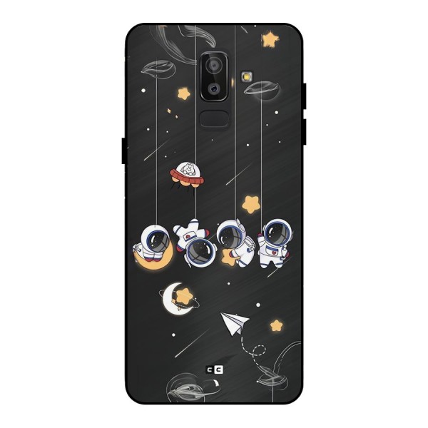 Hanging Astronauts Metal Back Case for Galaxy J8