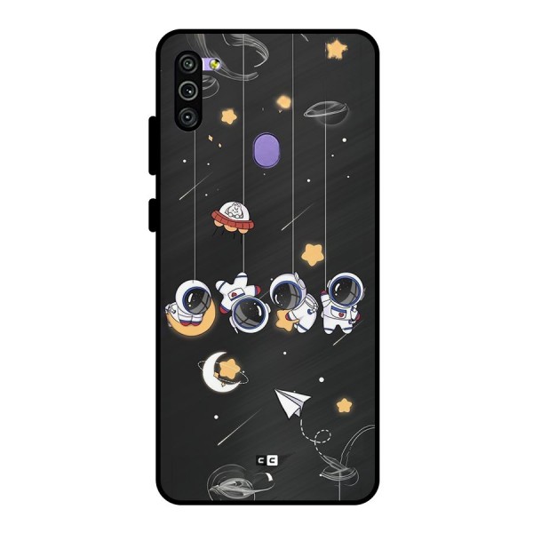 Hanging Astronauts Metal Back Case for Galaxy M11