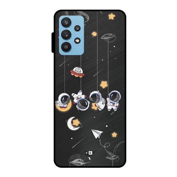 Hanging Astronauts Metal Back Case for Galaxy M32 5G