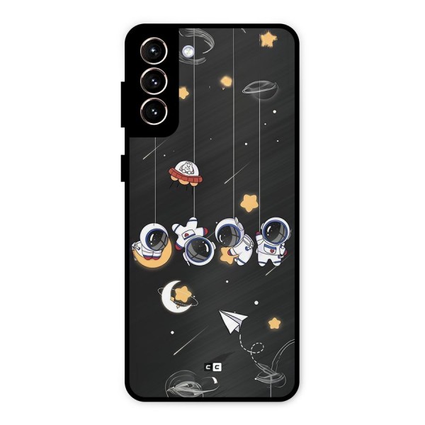 Hanging Astronauts Metal Back Case for Galaxy S21 Plus