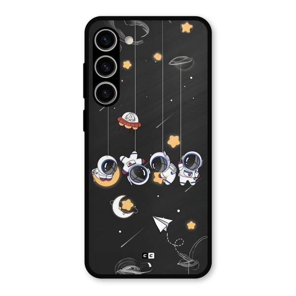 Hanging Astronauts Metal Back Case for Galaxy S23 Plus