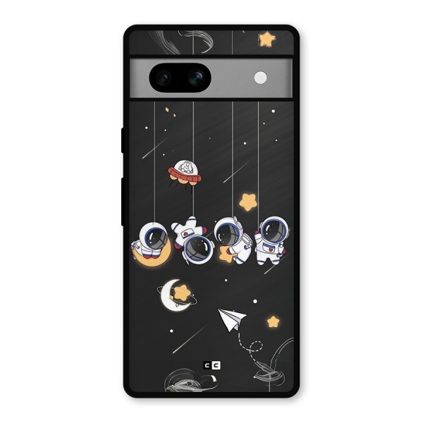 Hanging Astronauts Metal Back Case for Google Pixel 7a