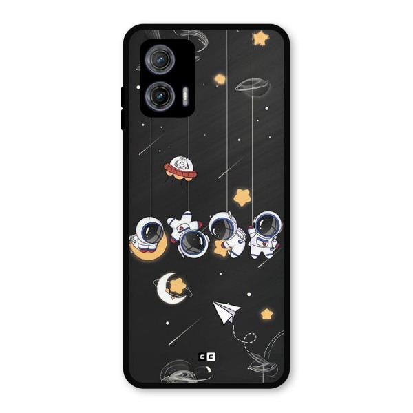 Hanging Astronauts Metal Back Case for Moto G73