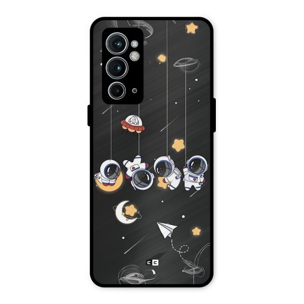 Hanging Astronauts Metal Back Case for OnePlus 9RT 5G