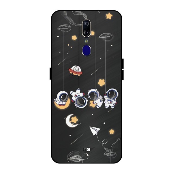 Hanging Astronauts Metal Back Case for Oppo F11