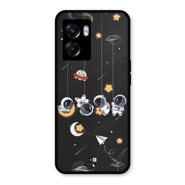 Hanging Astronauts Metal Back Case for Oppo K10 (5G)