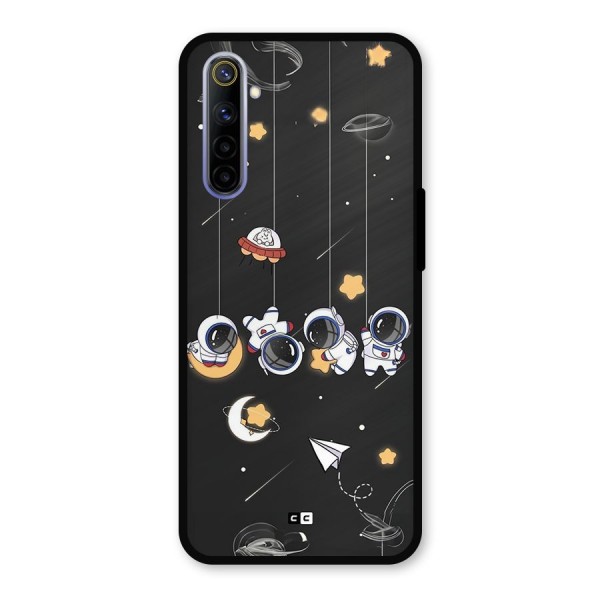 Hanging Astronauts Metal Back Case for Realme 6