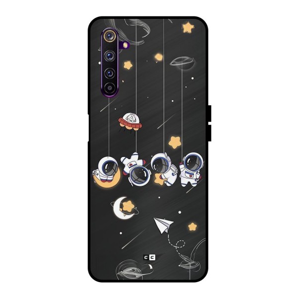 Hanging Astronauts Metal Back Case for Realme 6 Pro