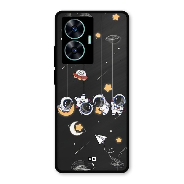 Hanging Astronauts Metal Back Case for Realme C55