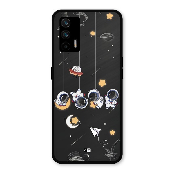 Hanging Astronauts Metal Back Case for Realme GT 5G