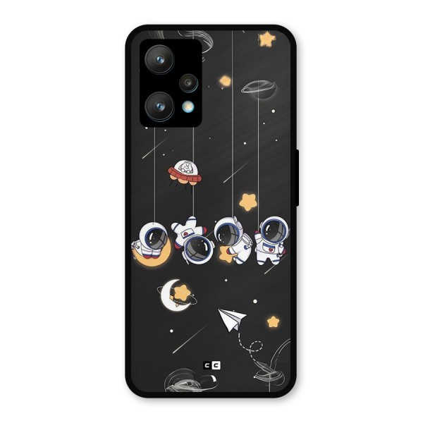 Hanging Astronauts Metal Back Case for Realme Narzo 50 Pro