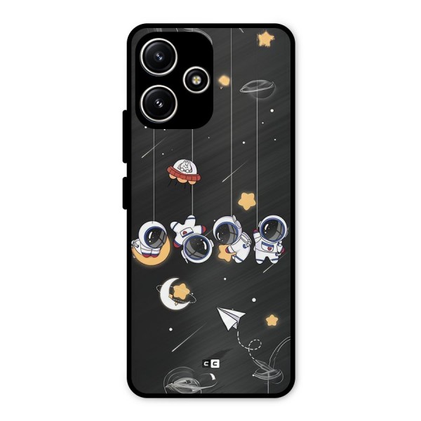 Hanging Astronauts Metal Back Case for Redmi 12 5G