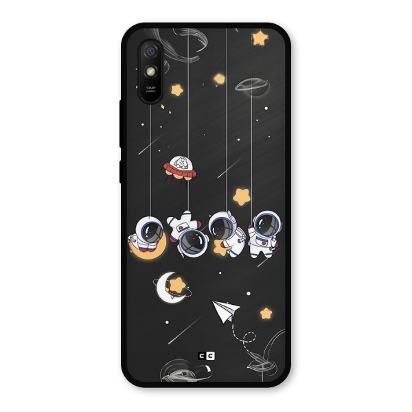 Hanging Astronauts Metal Back Case for Redmi 9i