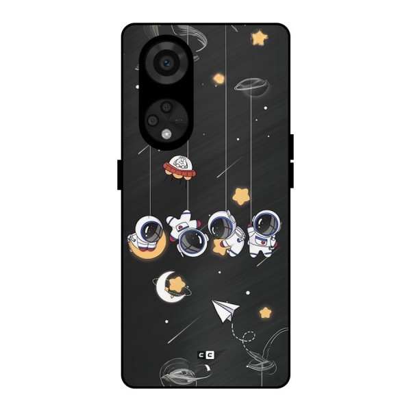 Hanging Astronauts Metal Back Case for Reno8 T 5G