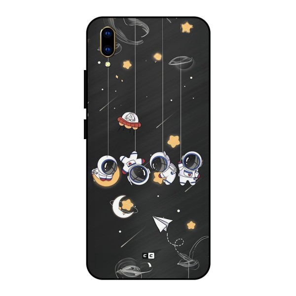 Hanging Astronauts Metal Back Case for Vivo V11 Pro