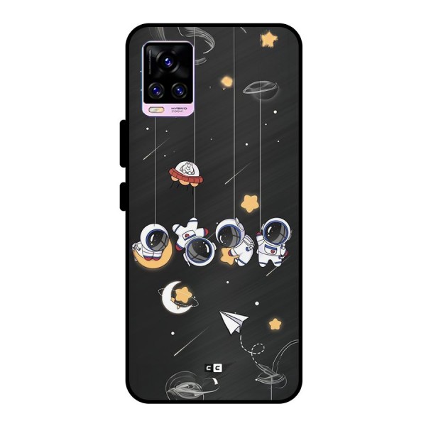 Hanging Astronauts Metal Back Case for Vivo V20 Pro