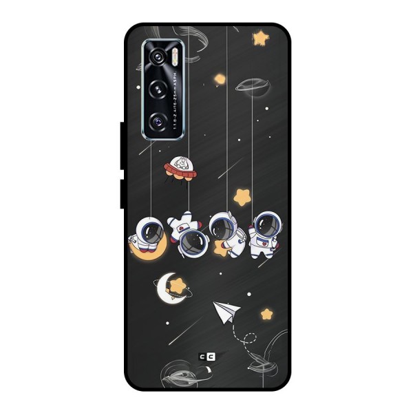 Hanging Astronauts Metal Back Case for Vivo V20 SE