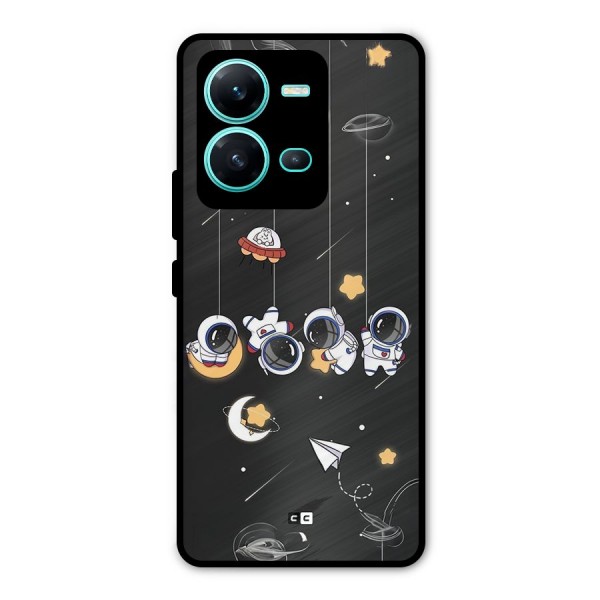 Hanging Astronauts Metal Back Case for Vivo V25