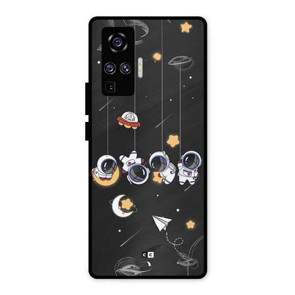 Hanging Astronauts Metal Back Case for Vivo X50 Pro