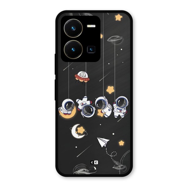 Hanging Astronauts Metal Back Case for Vivo Y35