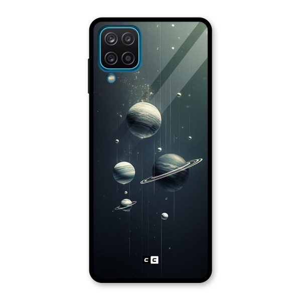 Hanging Planets Glass Back Case for Galaxy A12