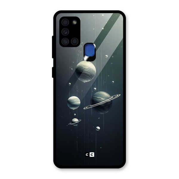 Hanging Planets Glass Back Case for Galaxy A21s