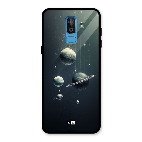 Hanging Planets Glass Back Case for Galaxy J8