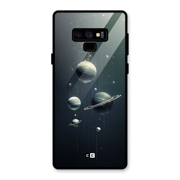 Hanging Planets Glass Back Case for Galaxy Note 9