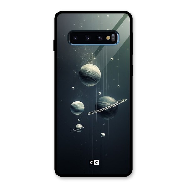 Hanging Planets Glass Back Case for Galaxy S10