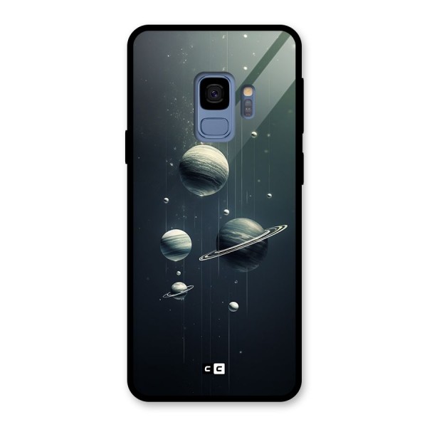 Hanging Planets Glass Back Case for Galaxy S9