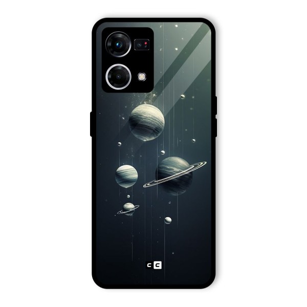 Hanging Planets Glass Back Case for Oppo F21 Pro 4G