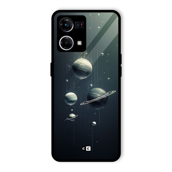 Hanging Planets Glass Back Case for Oppo F21s Pro 4G