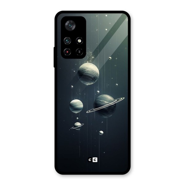 Hanging Planets Glass Back Case for Poco M4 Pro 5G