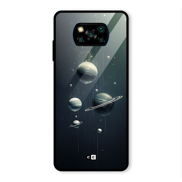 Hanging Planets Glass Back Case for Poco X3 Pro