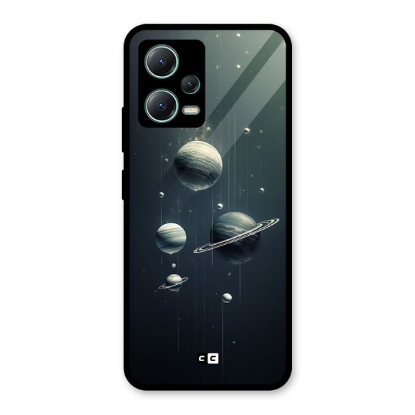 Hanging Planets Glass Back Case for Poco X5