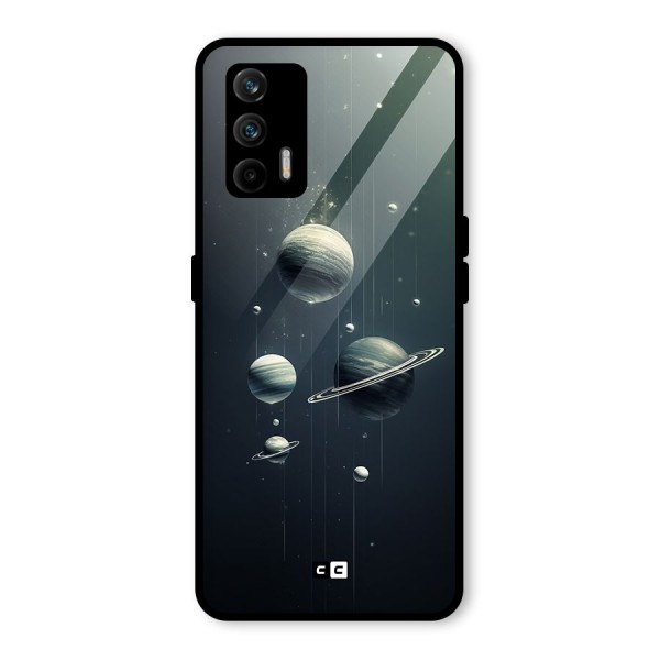 Hanging Planets Glass Back Case for Realme X7 Max