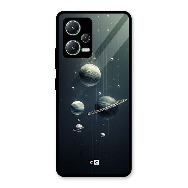 Hanging Planets Glass Back Case for Redmi Note 12 5G